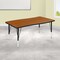 Emma and Oliver 28"W x 47.5"L Rectangle Wave Flexible Collaborative Kids Adjustable Activity Table